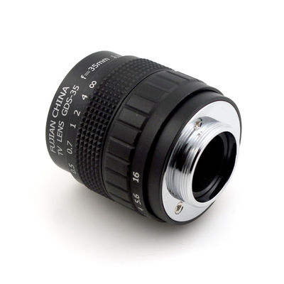 Television TV Machine Vision Lens C Mount Camera 35mm F1.7 Aperture Black Color