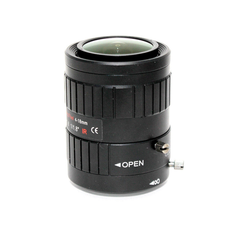 4-18mm 3.0 MP Manual IRIS Varifocal CCTV Lens 1/1.8 inch C Mount Industrial lens For IMX185 1080P Box Camera