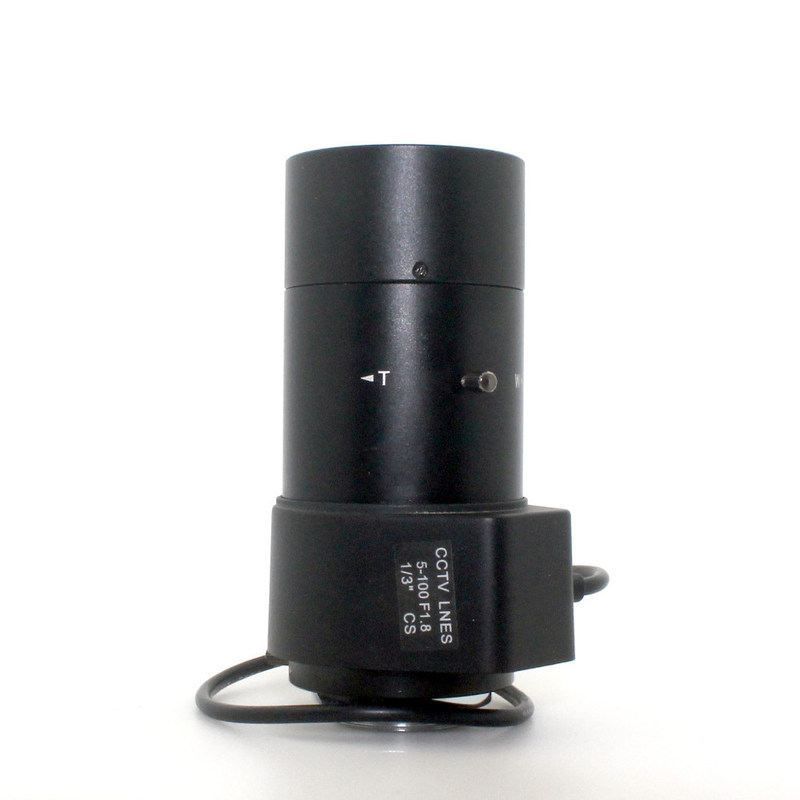 New 5-100mm CS F1.8 Lens 1/3" Varifocal Auto Iris zoom lens for Security CCTV Camera