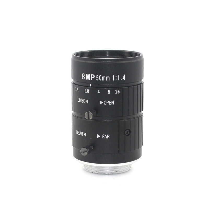F1.4 Manual ITS Road Traffic Machine Vision Lens 4K For 5MP 6MP 8 Megapixel HD Box Body Camera