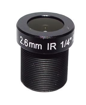 2.0 Megapixel Fijo M12 Lente 2.6mm 122 Grados 1/4 pulgada Para cámara de seguridad